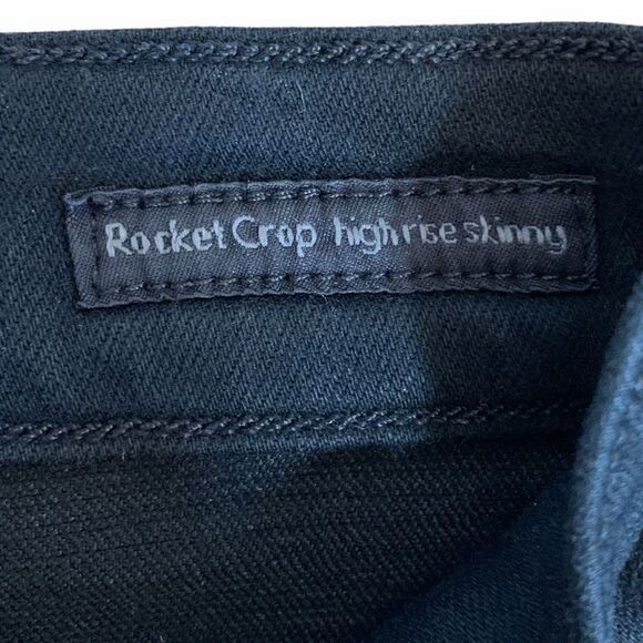 Citizens Of Humanity Rocket Crop High Rise Skinny Black Jeans Stretch Denim 26 - Picture 9 of 12